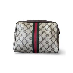 Gucci GG Supreme Web Sherry Line clutch bag